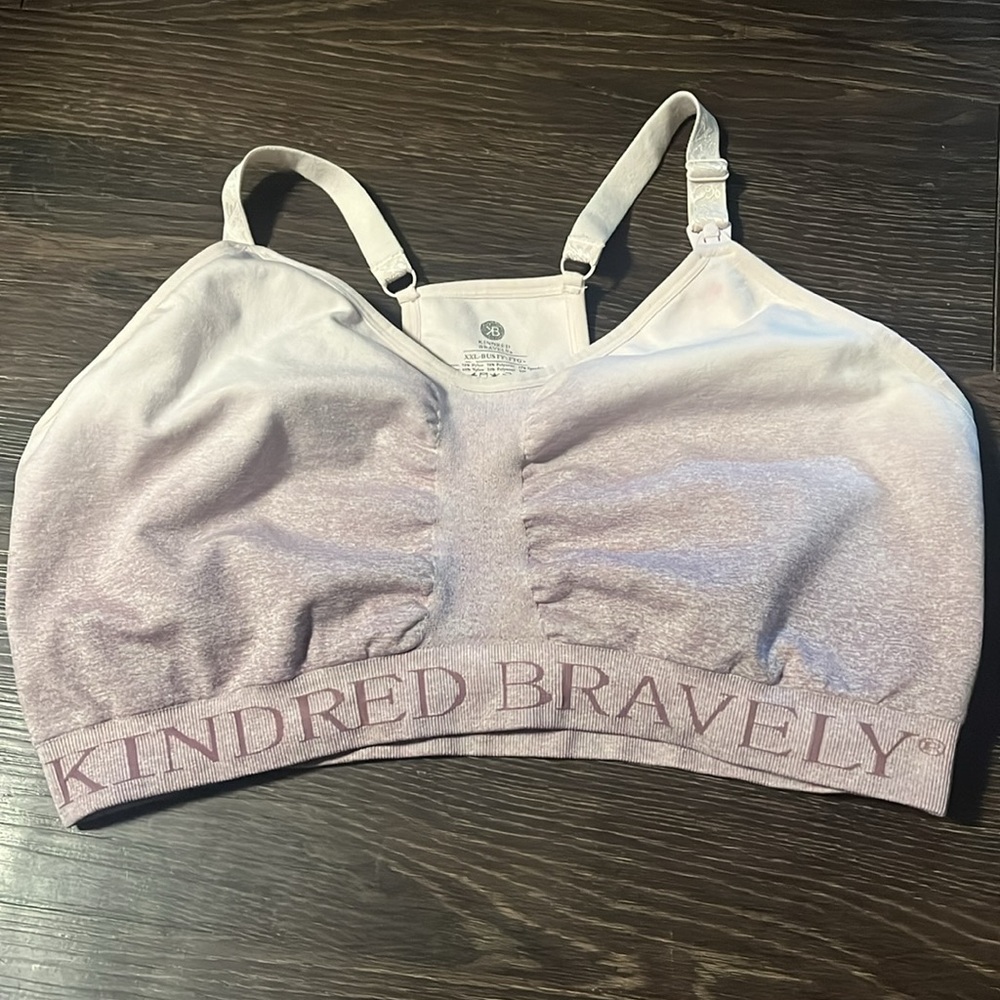 Kindred Bravely Size XXL Busty ombré purple Nursing Bra Sports Bra